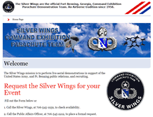 Tablet Screenshot of fortbenningsilverwings.com